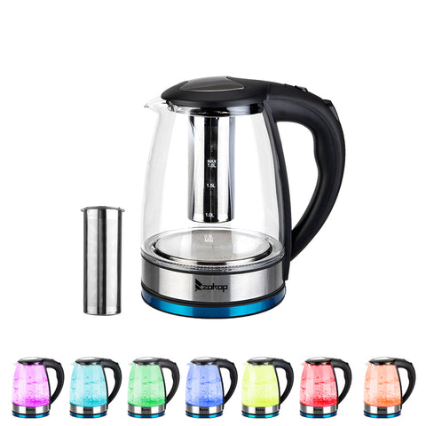 [Same model: 22701299] HD-1861-A 220V 2000W 1.8L Electric Glass Kettle UK Plug
