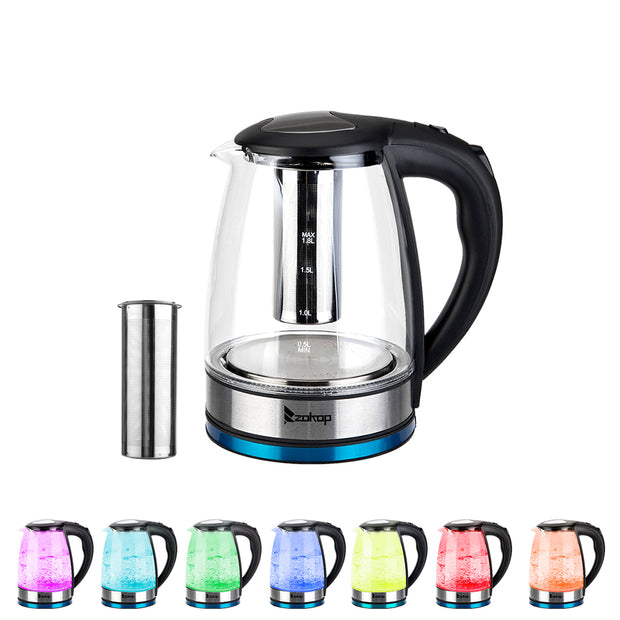 [Same model: 22701299] HD-1861-A 220V 2000W 1.8L Electric Glass Kettle UK Plug
